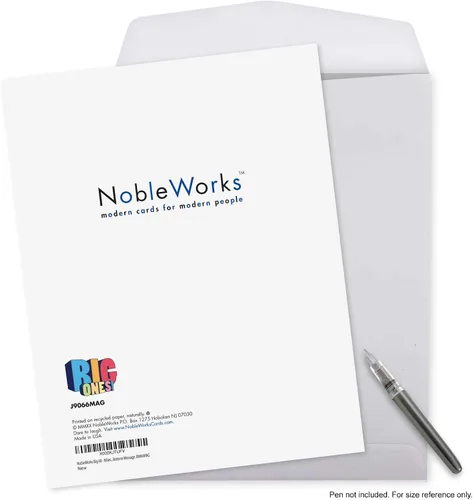 Vista 7 de NobleWorks - Tarjeta de felicitación de 60º aniversario jumbo de 8.5 x 11 pulgadas con sobre para hombres, mujeres - 60 años casados - Big 60