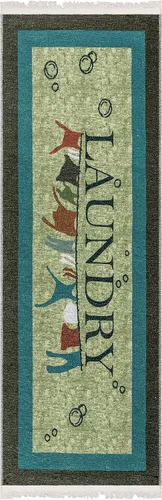 Vista 39 de Ottomanson alfombra para lavandería LA4021O-2X5 Lavandería Rojo
