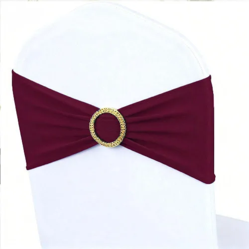 Vista 13 de Paquete de 50 bandas para sillas color verde salvia, bandas elásticas para sillas deslizantes, lazos para bodas, fiestas, baby shower, eventos