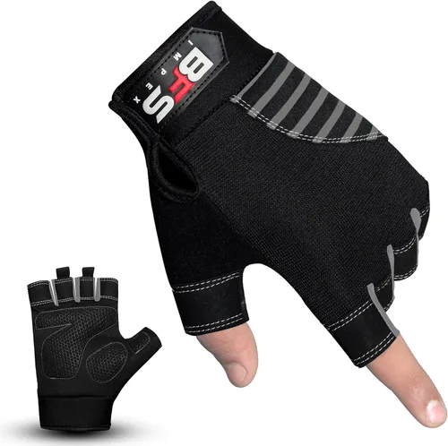 Vista 8 de Guantes de gimnasio para levantamiento de pesas, guantes de entrenamiento con protección completa de la palma, guantes de fitness transpirables