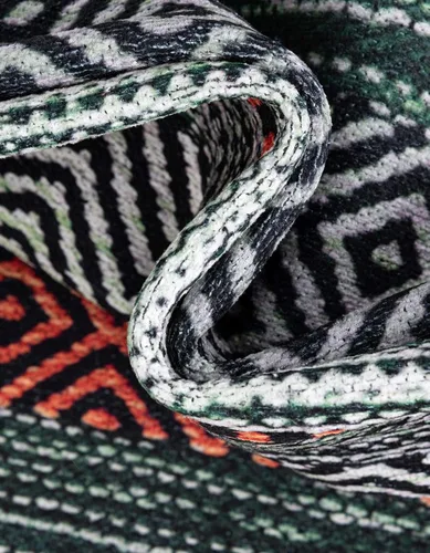 Vista 6 de Unique Loom Yara Collection - Alfombra Axel (7' 10" cuadrada, verde/marfil)