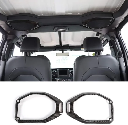Vista 10 de JeCar Cubierta de marco de altavoz superior para Jeep Wrangler JL JLU Gladiator JT 2018-2023, accesorios interiores (azul)