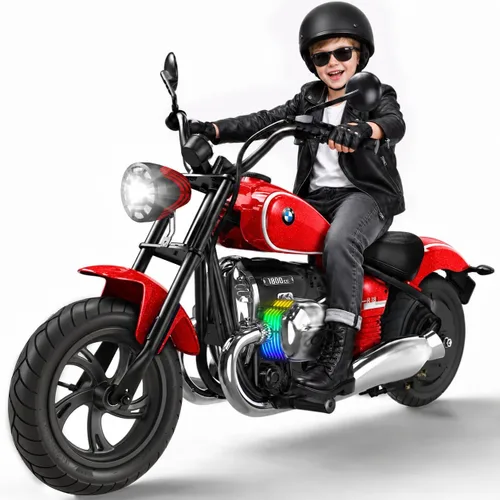 Vista 9 de Motocicleta eléctrica con licencia BMW 24V para niños grandes 8-12 Negro