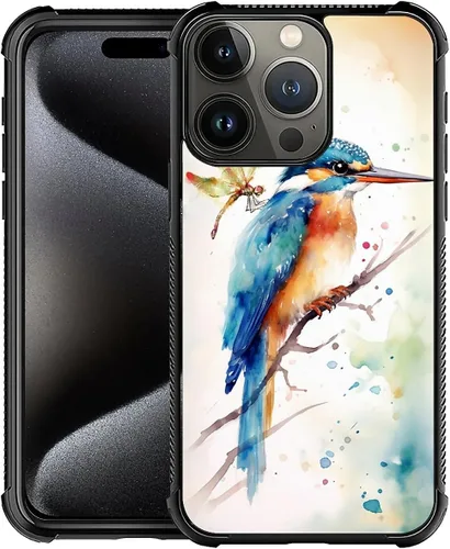 Vista 92 de CARLOCA Funda compatible con iPhone 15, increíble patrón de luz espacial nebulosa para niñas y niños, ultra protección, a prueba de golpes