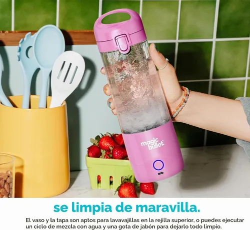 Vista 7 de magic bullet Licuadora portátil MBPB50100FP Rosa Flamingo rosa (Flamingo Pink)