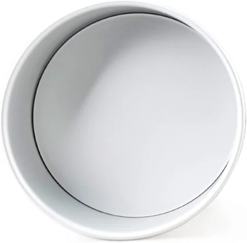 Vista 4 de Tosnail Paquete de 2 moldes redondos de aluminio para pasteles de 9 x 3 pulgadas con parte inferior extraíble