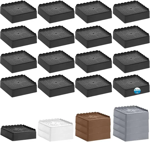 Vista 17 de Elevador de cama de 1 pulgada, 2 pulgadas, 3 pulgadas, 4 pulgadas de alta resistencia, elevador de muebles ajustable para mesa, escritorio, sofá