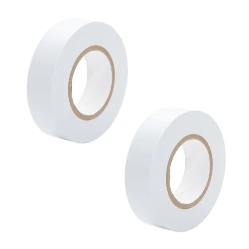 Vista 8 de Cinta eléctrica negra de PVC – 0.75" x 65' 2 rollos, alta adherencia, impermeable y resistente al calor, cinta aislante para reparación de cables