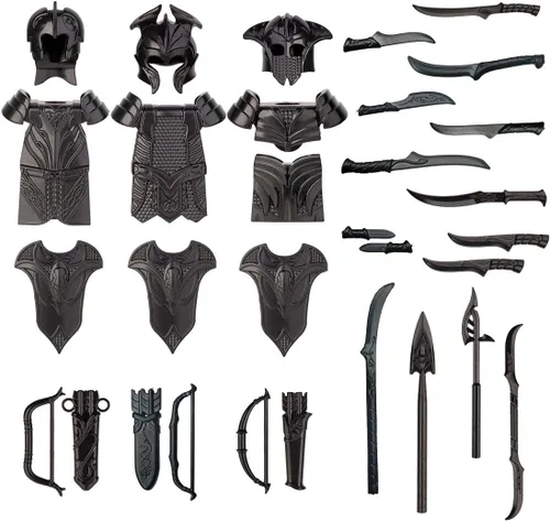 Vista 7 de ALiquid Juego de armas de minifiguras personalizadas, juego de armas personalizadas para minifiguras, juego de armas de soldado enano medieval