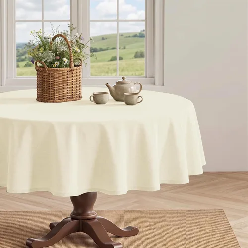 Vista 20 de IVAPUPU Mantel de Lino Texturizado para Mesa Rectangular - Mantel de Tela Impermeable Rectangular Sin Arrugas Limpiable Cubierta de Comedor