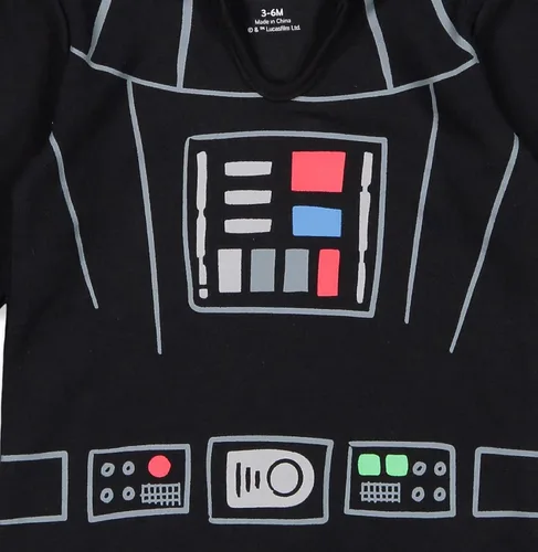 Vista 5 de STAR WARS Chewbacca R2-D2 Darth Vader - Paquete de 3 mamelucos para bebé recién nacido a bebé