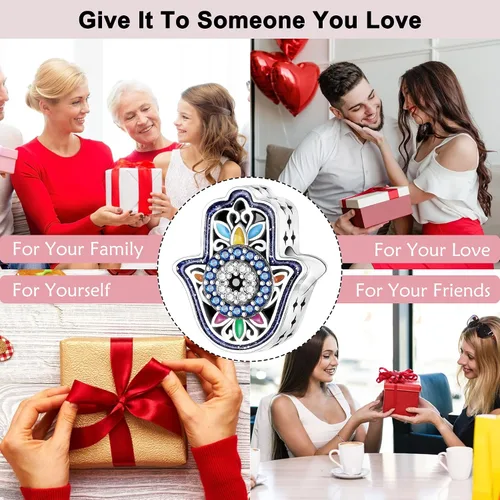 Vista 7 de Abalorios de plata de ley 925 para pulseras y collares, dijes de cuentas para mujer