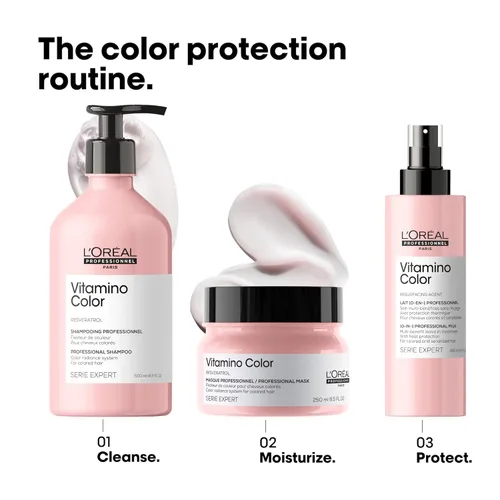 Vista 5 de L'Oreal Professionnel Vitamino Color - Mascarilla capilar Protege y conserva el color del cabello Mejora el brillo y la vitalidad Hidrata