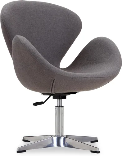 Vista 16 de Manhattan Comfort Raspberry - Silla giratoria ajustable con giro de 360°, base de cromo pulido, diseño retro moderno, asiento versátil ideal