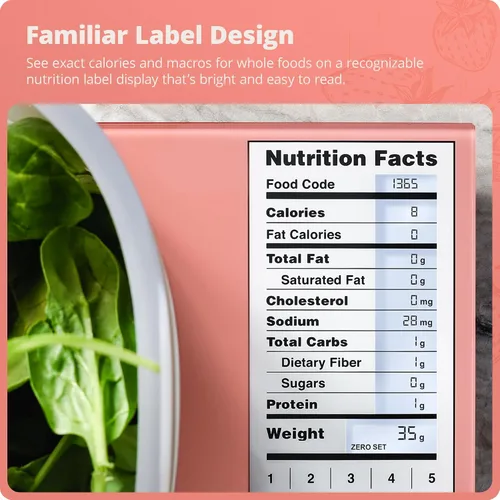 Vista 2 de Greater Goods Báscula digital de nutrición: seguimiento preciso de macro y calorías para preparar comidas, pérdida de peso y alimentación saludable