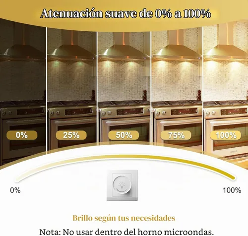 Vista 7 de DiCUNO Bombilla LED E17 regulable, bombillas para horno de microondas, 2700 K blanco cálido, 3 W (reemplazo incandescente de 40 W), 400 lm, 120 V