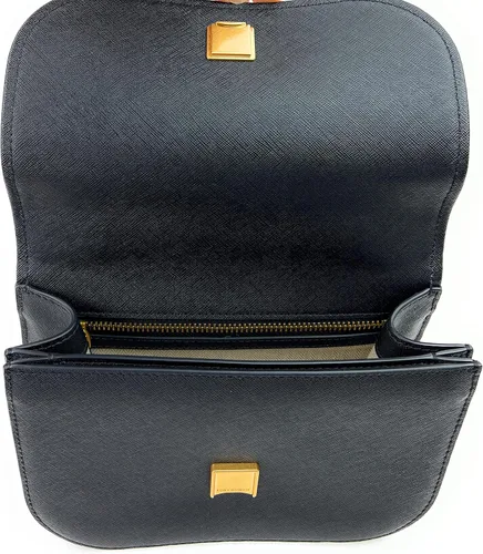 Vista 6 de Tory Burch Emerson - Bolso de hombro ajustable con solapa (negro), Negro
