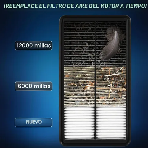 Vista 6 de Filtro de aire de motor CA10013, pre-aceitado, vida útil más larga, reemplazo para Honda Odyssey (2005-2010), Pilot (2009-2015), Acura MDX