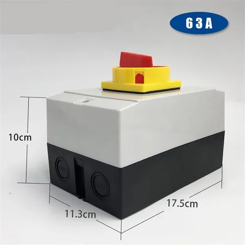 Vista 2 de YMD11-63D Interruptor de aislamiento de dos posiciones de encendido y apagado 63A 3P Conversión de leva de candado con carcasa de caja impermeable