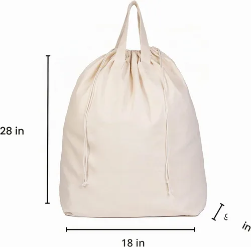 Vista 2 de Bolsas de lavandería para dormitorio universitario - Forro versátil y resistente para cesta de lavandería universitaria con cordón - Forro de cesta
