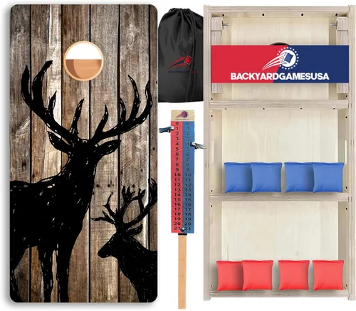 Vista 81 de CornholeGamesUSA Pro - Juego de tablas de Cornhole Fabricado en Estados Unidos Abedul báltico 3/4 Sin rebote Patas triples gruesas Dos