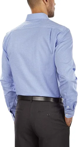 Vista 2 de Tommy Hilfiger - Camisa de vestir para hombre, ajuste delgado, no necesita planchado, a cuadros