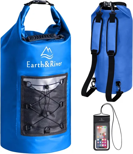 Vista 18 de EARTH&RIVER Mochila seca impermeable de alta calidad, extra gruesa, protección para todas las actividades acuáticas y campamentos, bolsa seca ligera