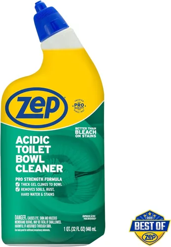 Vista 2 de Zep ZUATBC324 - Limpiador ácido para inodoro, 32 onzas (caja de 4), experimenta el máximo poder de limpieza con nuestra fórmula de adherencia 2