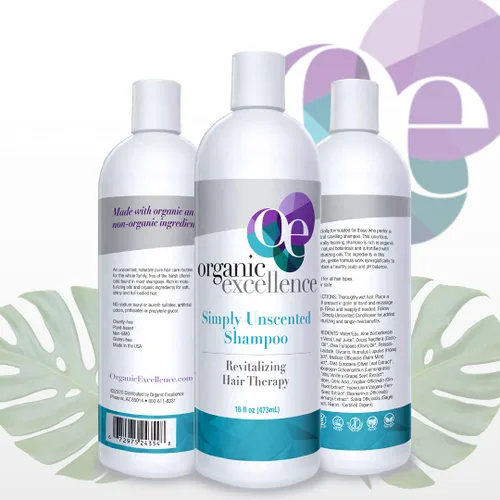 Vista 3 de Organic Excellence Champú natural sin químicos No tóxico, sin sulfatos, sin parabenos, sin fragancia para hombres, mujeres y niños, seguro