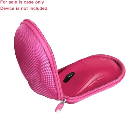 Vista 2 de Hermitshell Funda rígida de viaje para ratón inalámbrico Logitech G Pro Logitech G PRO X rojo ciruela