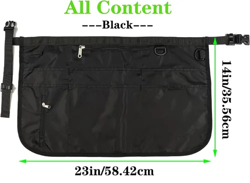 Vista 4 de Bafelia Delantal de limpieza para mujer con 7 bolsillos, delantal profesional impermeable para trabajo de limpieza