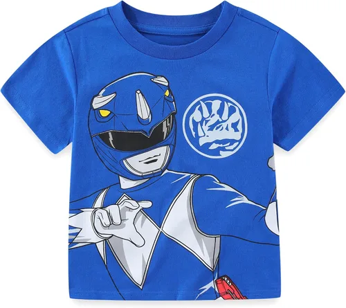 Vista 7 de Power Rangers Paquete de 4 camisetas de manga corta para niños pequeños