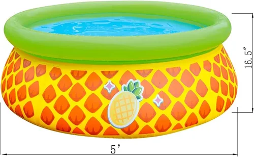 Vista 3 de JLeisure Sun Club 17789 - Piscina inflable 3D de 5 x 16.5 pulgadas, capacidad para 1 a 2 personas, para niños sobre el suelo, 2