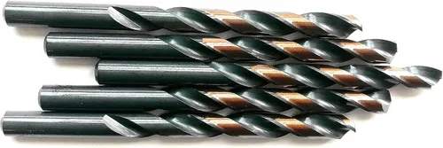 Vista 7 de 5 brocas helicoidales recubiertas de oro y negro de 3/8 pulgadas