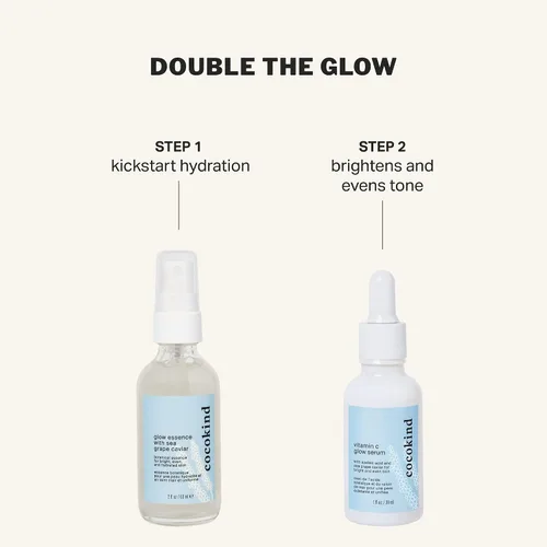 Vista 6 de Cocokind Glow Essence con caviar de uva de mar, imprimación hidratante y niebla facial, hidratante facial con espino amarillo, ácido linoleico