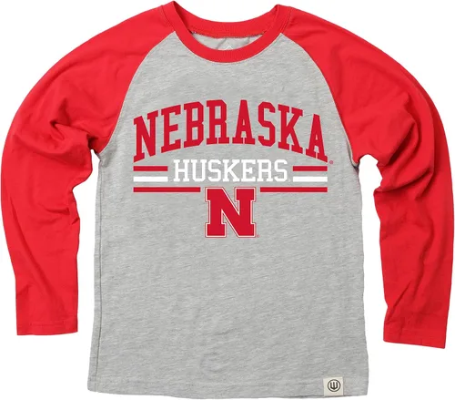 Vista 31 de Wes and Willy NCAA playera raglán de manga larga para niños