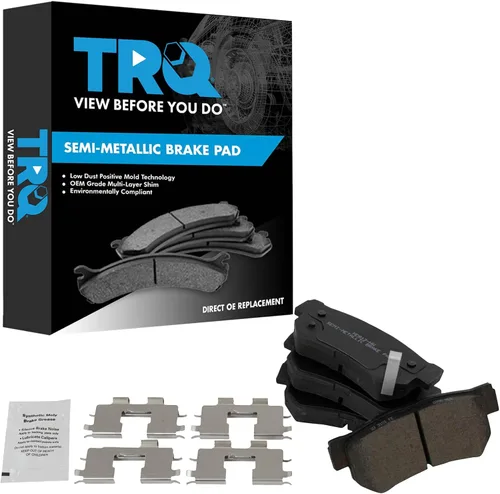 Vista 90 de TRQ Pastillas de freno delanteras semi metálicas compatibles con Ford Expedition 2018-2021 F-150 2018-2020 Lincoln Navigator 2018-2022