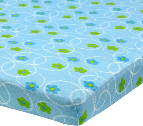 Vista 11 de Sábana ajustable de algodón tejido en jersey para cuna o cama para niño o niña, de Abstract