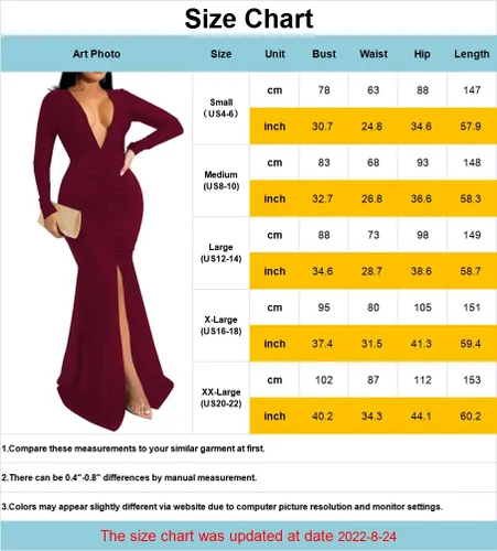 Vista 6 de Vestido largo formal para mujer, sexy, cuello en V profundo, abertura lateral, vestido de cóctel