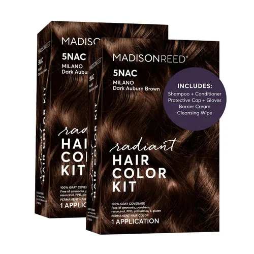 Vista 78 de Madison Reed - Kit de tinte radiante para el cabello, tinte permanente para el cabello, 100 % cobertura de canas, sin amoníaco, negro Parma 2.5NNN