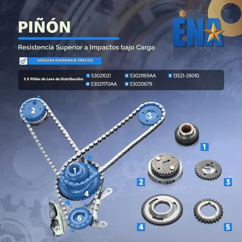 Vista 6 de Kit de cadena de distribución ENA Compatible con Dodge Jeep Dakota Durango Grand Cherokee Ram 1500 4.7L V8 1999 2001 2002 2003 2004 Reemplazo