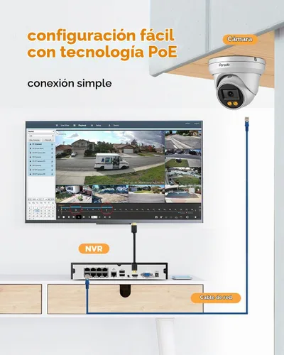 Vista 2 de Sistema PoE de la cámara de seguridad de 5MP NVR con 2TB HDD