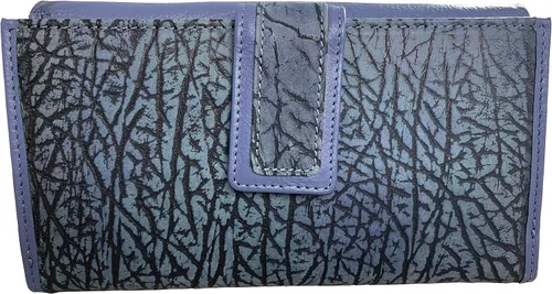 Vista 2 de Baroncelli Carteras de cuero para mujer, talla L, Elefante Violeta, Cartera para mujer