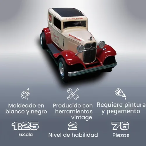 Vista 2 de MPC 1932 Ford Sedan Delivery Coca Cola - Kit de modelo de coche de plástico a escala 1:25, negro