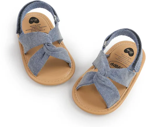 Vista 27 de Sandalias de verano para bebés, niñas y niños, unisex, antideslizantes, suela suave, transpirable, para primeros pasos, zapatos de playa al aire