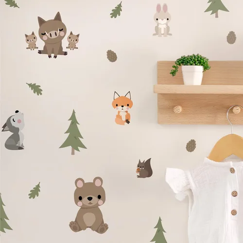 Vista 9 de Teddylabels - Calcomanías de Animales Árticos - Pegatinas de Pared Fáciles de Aplicar y Removibles: Transforma el Dormitorio de tus Niños Pequeños