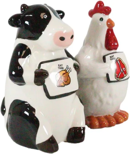 Vista 5 de Ebros Gift Holstein - Juego de cocteleras de cerámica para cocina y cocina, para organizar fiestas, aves de corral y ganado coleccionables