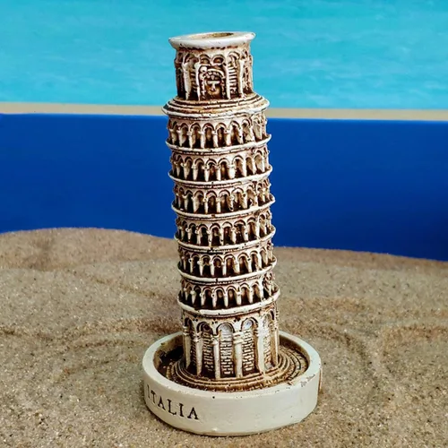 Vista 7 de Torre inclinada de Pisa figuras antiguas ornamento para el hogar, dioramas de decoración de mesa, diseño de dioramas
