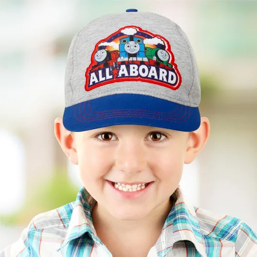 Vista 2 de Nickelodeon - Gorra de béisbol para niños pequeños Thomas The Train Curvado Brim Snap-Back Gorra de béisbol, Beísbol, 2-4T, Thomas Grey
