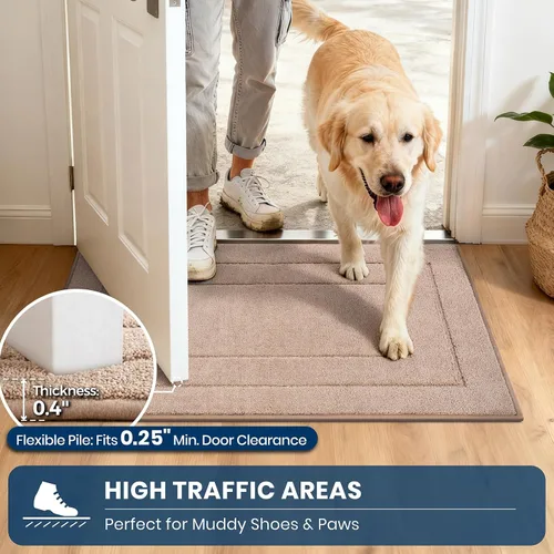 Vista 7 de PURRUGS Alfombra de cocina lavable a máquina, de 24 x 35.5 pulgadas, antideslizantes, antideslizantes, tapetes de pie suaves y superabsorbentes